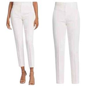 Akris Punto White Cropped Pants Size 8 Tailored Italian Fit, Excellent Condition
